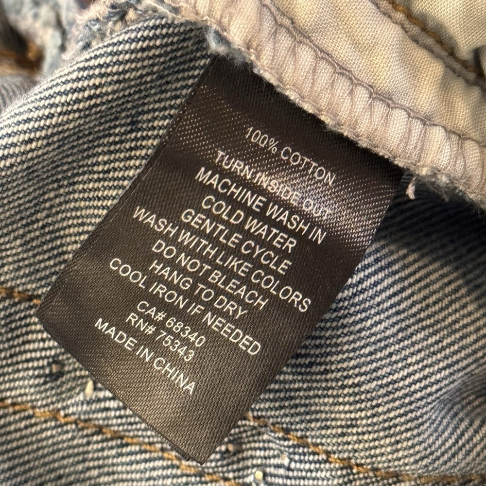 House of Harlow 1960 Studded Wide Leg Jeans Womens Size 6 Blue Denim Inseam 30" - Picture 8 of 10